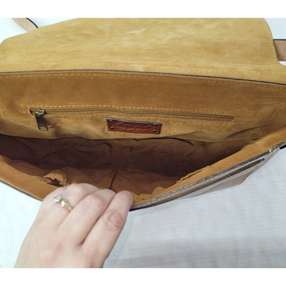 Patricia Nash Bag Womens Rosolini Tooled Leather Saddle Natural Style P472203 - Picture 10 of 16